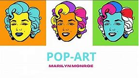POP ART - MARILYN MONROE DIGITAL PORTRAIT PAINTING EASY