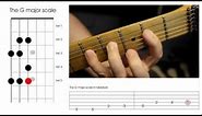 How to play the G major scale on a guitar - Beginners guitar lesson