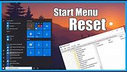 How to Reset Windows 10 Start Menu Layout to Default