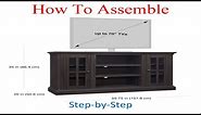 How to assemble Better Homes and Gardens Canton Media Console, Fit's most 70in flat panel TVs