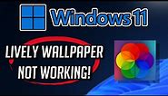 Lively Wallpaper app Not Working or Not Opening on Windows 11 / 10