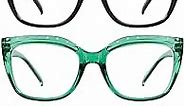 Eyekepper 4-Pack Reading Glasses for Women Rhinestone Readers Cat-eye Eyeglasses +1.00