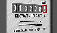 Kilowatt hour electric meter. 3D render