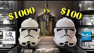 Phase II Clone Trooper Helmets: $100 Black Series vs $1000 Master Replicas Limited Edition