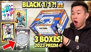 *BLACK 1/1 PULL FROM THE NEW PRIZM 🏈! 😱🔥* 2023 Panini Prizm Football FOTL Hobby Box Review x3