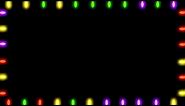 Christmas Lights Effect Border Overlay - Black & Chroma Blue Background