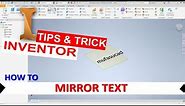 Inventor How To Mirror Text