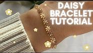 Easy Beaded Daisy Bracelet Tutorial, DIY Jewelry