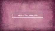 What Colors Make Plum? How to Make Plum Color