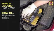 How to replace the battery on the Honda Accord 1998 to 2002