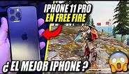 PRUEBO EL IPHONE 11 PRO EN FREE FIRE ¿ INCLUYE MACRO ?