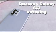 Samsung Galaxy A52 unboxing (purple/violet)