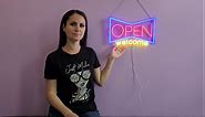 Open Neon Signs For Business, LED Neon Open Sign, USB Powered Open Sign For Window Business Storefront Bar Salon Hotel Cafes Restaurants,16IN