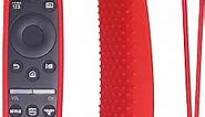 Silicone Protecitve Cover for Samsung Smart TV Remote Controller BN59 Series,BN59-01312A BN59-01274A QLED 8K Samsung Remote Case Silicone Case with Lanyard(Red)