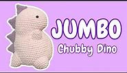 GIANT Chubby Dino TUTORIAL | Crochet Amigurumi Tutorial | Crochet Plushie Pattern | Step by Step