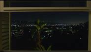 HILLSIDE WINDOW VIEW - NIGHT Relaxing video with Sound