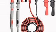 DARKBEAM Multimeter Test Leads Kit with Alligator Clips and Plunger Test Wire, Silicone Material Resistant to high Temperature and Low Temperature, Hooks Test Probes 1000V 20A CAT III, Pointed