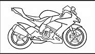 dessin facile | comment dessiner une moto cross facile | dessin kawaii | dessins facile