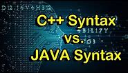 Compare C++ and Java