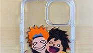 I painted Luffy and Naruto 😏 Anime Phone Case