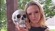 Realistic Human Skull Model 1:1 Skeleton Halloween Outdoor Decoration Prop Life Size Skeleton