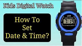 Kid's Sport Digital Watch Settings | How To Set Date & Time On A Kids' Watch?