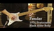 FENDER 1974 Stratocaster Black Alder Body