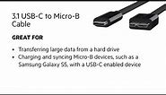 USB-C At A Glance: 3.1 USB-C to Micro-B Cable by Belkin