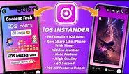 New INSTANDER Tutorial 😍 iOS Emojis | iOS Fonts | Reel Share Like iPhone| Full iOS Instagram 2023