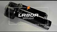 Fenix LR80R Rechargeable Spotlight Operation Demonstration Video