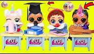 LOL Surprise Dolls Lil Sisters in Playmobil SCHOOL