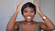 Pixie Cut Straight Short Bob Wig for Black Women 100% Brazilian Human Hair Full Machine Made Wigs Natural Black Color