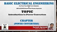 Module: Power Converter I BEE I Introduction to Power Converter
