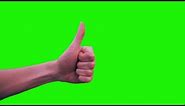 HAND SIGNS - THUMBS UP - Green Screen Footage Free
