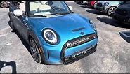 2024 Island Blue MINI Cooper S Convertible with the Iconic Trim