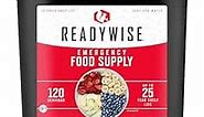 READYWISE - Emergency Food Supply, Fruit Bucket, 120 Servings, MRE, Premade, Freeze Dried Survival Food for Hiking, Adventure & Camping Essentials, Individually Packaged, 20 Year Shelf Life