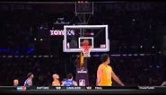 Nick Young celebrates 3 point miss