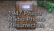 1947 Philco 46 1226 Radio Phonograph Resurrection