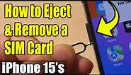 iPhone 15's: How to Eject & Remove a SIM Card