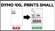 DYMO 4XL Prints Small Labels (4x6 Shipping Labels) : Solved
