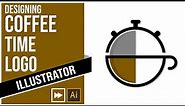 COFFEE TIME Logo - Adobe Illustrator SpeedArt Logo