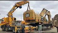 Amazing Heavy Transports Of Huge Excavators & Dumpers - Mega Machines Movie