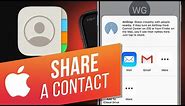 How to Share a Contact Over Text Message on the iPhone | Send Phone Contacts via iMessage
