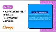 How to Create MLA In-Text & Parenthetical Citations | Chegg