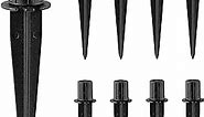 Metal Stakes Solar Lights Replacement Spike, Outdoor Ground Stake for Garden Lights Landscape Yard Pathway Patio Lamps Pole, 0.78 * 5.3 inch (Metal-8 Pack)