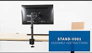 STAND-V001 Single Monitor Desk Mount Assembly by VIVO