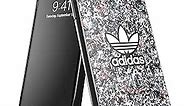 adidas Originals Black/Hazy Roses/Hazy Blues Snap Case for iPhone XR, Protective Phone Case