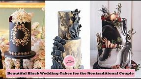 25 Beautiful Black Wedding Cakes for the Nontraditional Couple