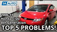 Top 5 Problems Honda Civic Sedan 8th Generation 2006-2011