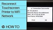 Reconnecting a Touchscreen Printer to a Wireless Network | HP Printers | HP Support